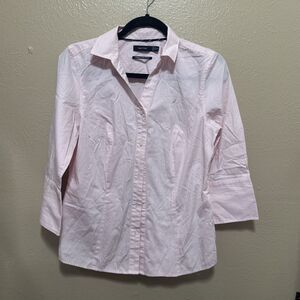 Nautica Woman's Pink Button Down‎ Shirt Casual Dress Shirt Size Medium